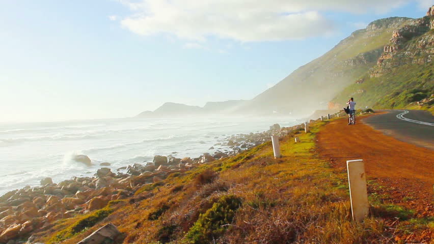 Cape town nature landscape with ocean and beach