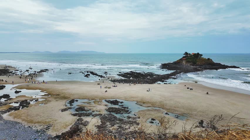 Timelapse of Vung Tau beach scenery, Vietnam. Vung Tau is a famous coastal city in the South of Vietnam
