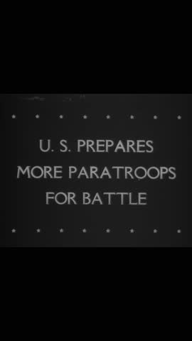1944 - paratroopers from different branches of the us armed forces undergo parachute training.