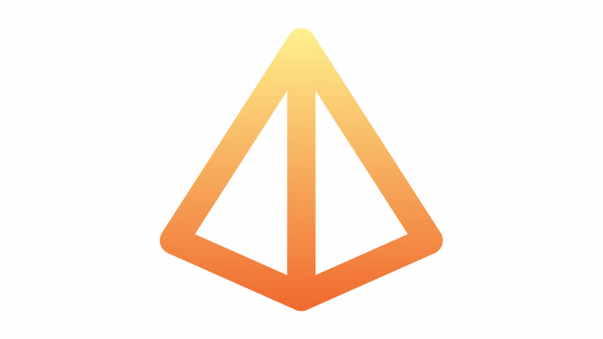 Pyramid animation for social media, presentations, videos, websites, etc. No background, Alpha channel