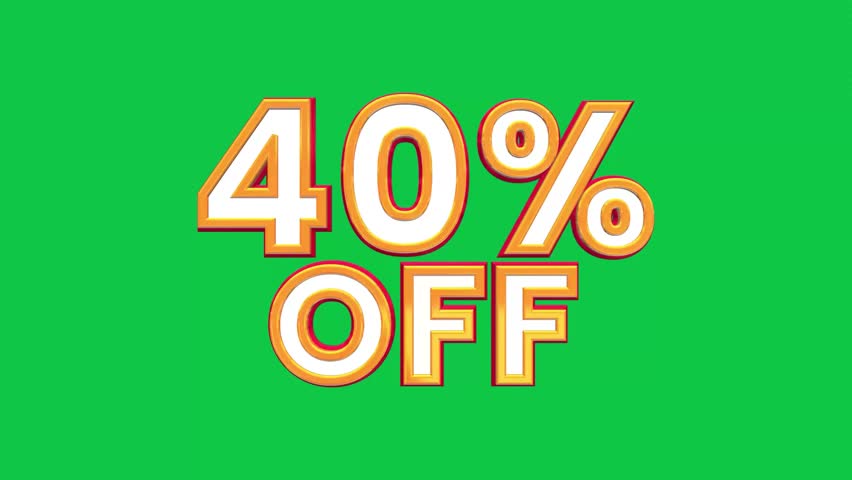4K 3D Text Rotating Animation, 40% OFF Promotional Motion Graphics for sell.