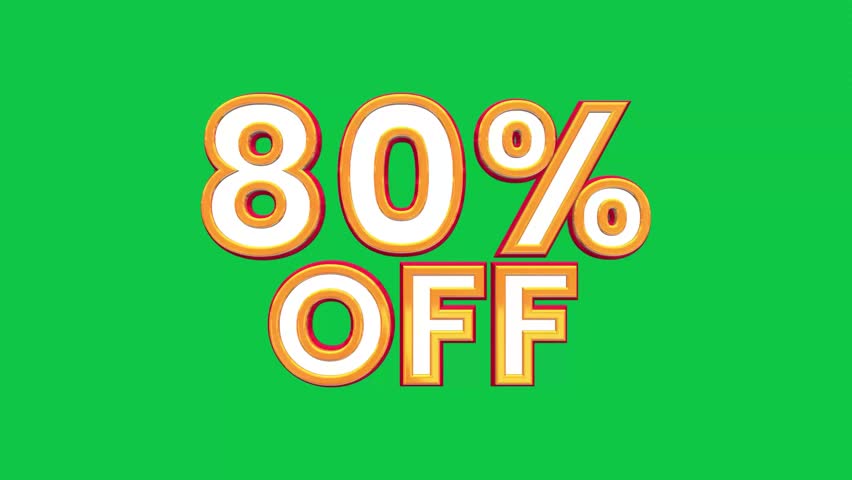 4K 3D Text Rotating Animation, 80% OFF Promotional Motion Graphics for sell.