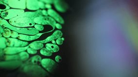 Green spotted liquid, bright warm light, fluid abstraction, Natural background, bright dots on dark backgroun, natural particles	 - Powered by Shutterstock - Get 15% off with code: PIKWIZARD15