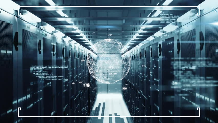 Animation of globe and digital data processing over computer servers. Global connections, computing and data processing concept digitally generated video. - Powered by Shutterstock - Get 15% off with code: PIKWIZARD15