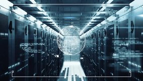 Animation of globe and digital data processing over computer servers. Global connections, computing and data processing concept digitally generated video. - Powered by Shutterstock - Get 15% off with code: PIKWIZARD15