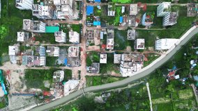 Zooming out from a top view of the city, revealing a sprawling urban landscape filled with buildings, streets, and green spaces. This perspective captures the vastness and complexity of city life - Powered by Shutterstock - Get 15% off with code: PIKWIZARD15