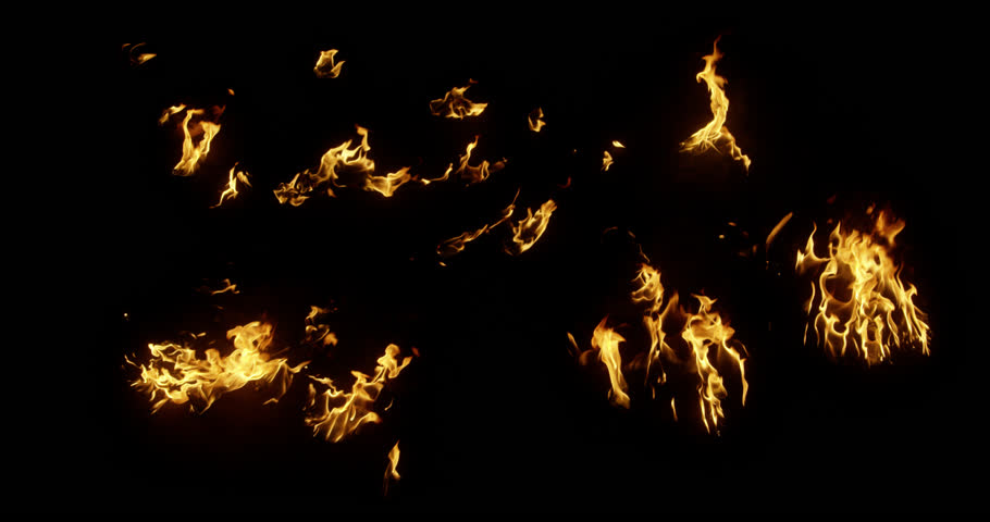 burning fire, vfx effect, burning fire effect on black background version 4