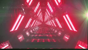 Animation of light spots over digital tunnel. Global technology and digital interface concept digitally generated video. - Powered by Shutterstock - Get 15% off with code: PIKWIZARD15