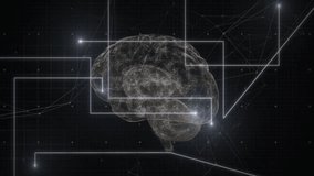 Animation of light spots over spinning brain. Global science and digital interface concept digitally generated video. - Powered by Shutterstock - Get 15% off with code: PIKWIZARD15