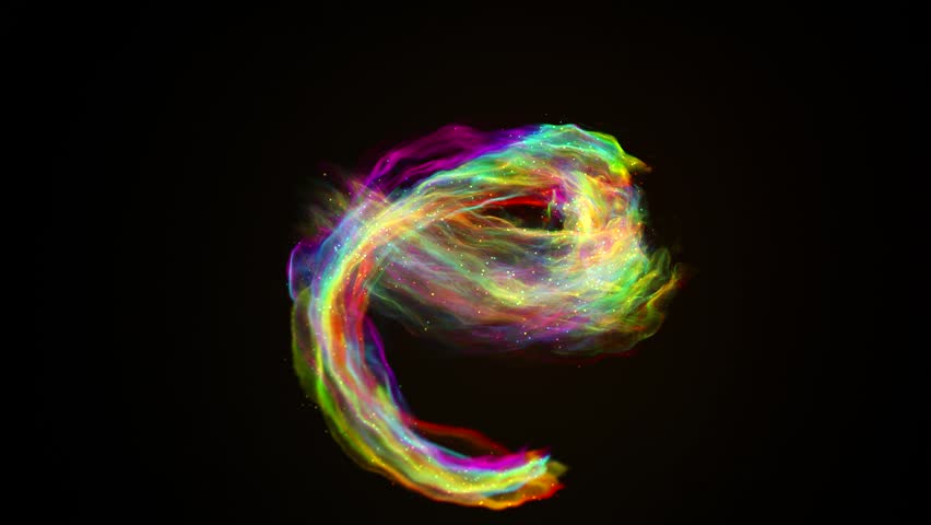 particle motion animation. particle trail effect 