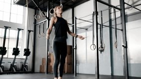 Woman Training With Jump Rope In Fitness Gym - Powered by Shutterstock - Get 15% off with code: PIKWIZARD15