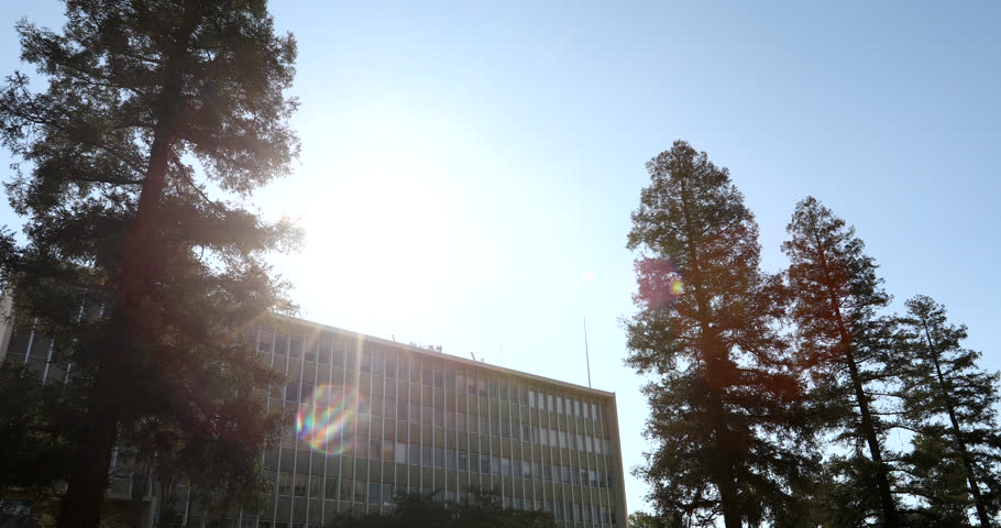 Bakersfield, California, USA - November 24, 2023: Afternoon sun shines on the historic urban core of downtown Bakersfield.