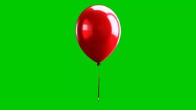 A spooky Halloween-themed animation featuring a red balloon floating against a green screen. Perfect for creating eerie atmospheres or festive visuals - Powered by Shutterstock - Get 15% off with code: PIKWIZARD15