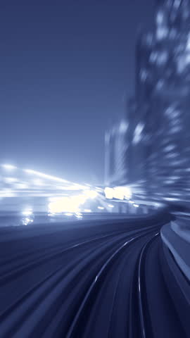 Exploring the Dynamic Urban Rail Motion Amidst the Vibrant Nightscape of the City