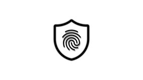 Fingerprint security icon isolated , Digital Finger lock icon animation . - Powered by Shutterstock - Get 15% off with code: PIKWIZARD15