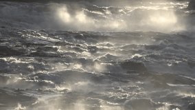 Storforsen waterfall at sunset, glowing with vibrant golden light, cascading waters, and mist rising into the tranquil evening sky. Captivating view of Sweden’s natural beauty, perfect for nature phot - Powered by Shutterstock - Get 15% off with code: PIKWIZARD15