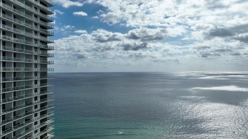 Drone video footage of Hallandale Beach Florida USA