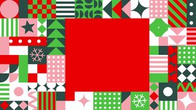 Animated Christmas abstract pattern background with copyspace. 4K Seamless loop. - Powered by Shutterstock - Get 15% off with code: PIKWIZARD15