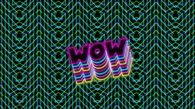 Animation of wow text over kaleidoscope background. Global video game, digital interface, communication, computing and data processing concept digitally generated video. - Powered by Shutterstock - Get 15% off with code: PIKWIZARD15