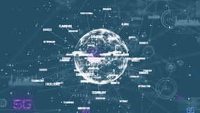 Animation of 5g, 6g text and digital data processing over globe. Global connections, computing and data processing concept digitally generated video. - Powered by Shutterstock - Get 15% off with code: PIKWIZARD15