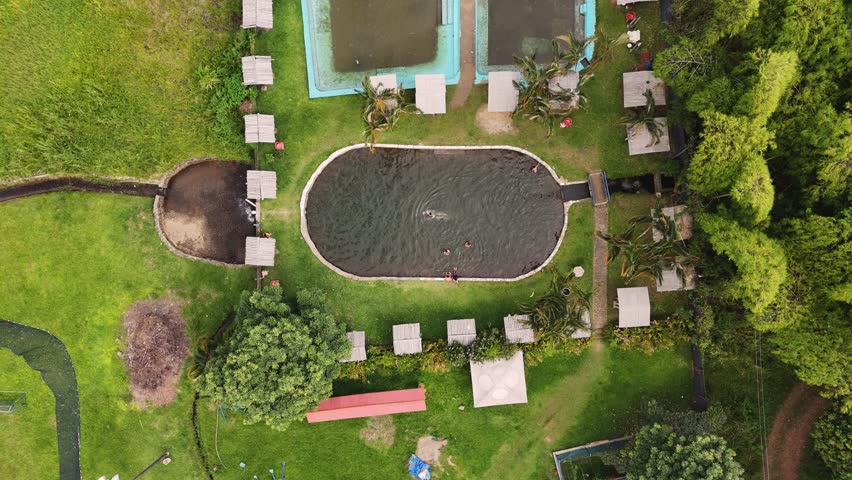 Overhead shots of the tourist park in Pance, Colombia