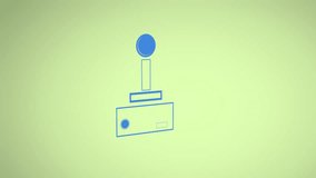 Animation of blue video game joystick over green background. Global video game, connections, cloud computing and data processing concept digitally generated video. - Powered by Shutterstock - Get 15% off with code: PIKWIZARD15