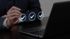 Hands of a businessman checking data - Powered by Shutterstock - Get 15% off with code: PIKWIZARD15