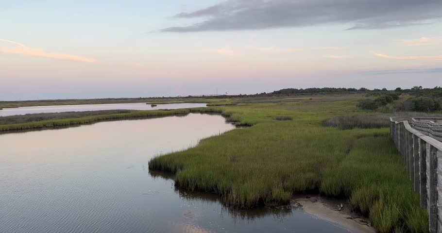 The Bodie Island Light Station in the Outer Banks of North Carolina, USA