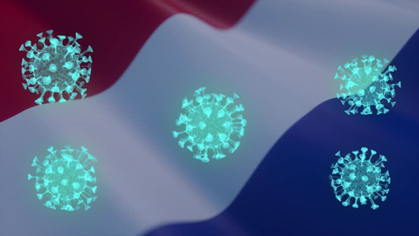 Waving Netherlands Flag with Virus Graphics Animation - Powered by Shutterstock - Get 15% off with code: PIKWIZARD15