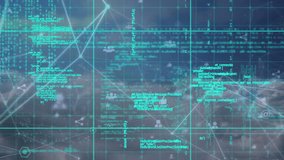 Animation of network of connections with icons and data processing. Global business, connections, computing and data processing concept digitally generated video. - Powered by Shutterstock - Get 15% off with code: PIKWIZARD15