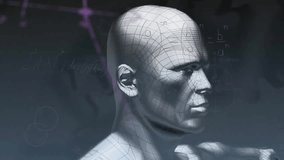 Animation of spinning digital human over mathematical equations. Global science and digital interface concept digitally generated video. - Powered by Shutterstock - Get 15% off with code: PIKWIZARD15