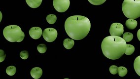 3D render animation of a lot of falling apples on a black background for insertion - Powered by Shutterstock - Get 15% off with code: PIKWIZARD15