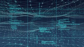 Animation of mesh of network of connections over dark background. Global connections, computing and data processing concept digitally generated video. - Powered by Shutterstock - Get 15% off with code: PIKWIZARD15