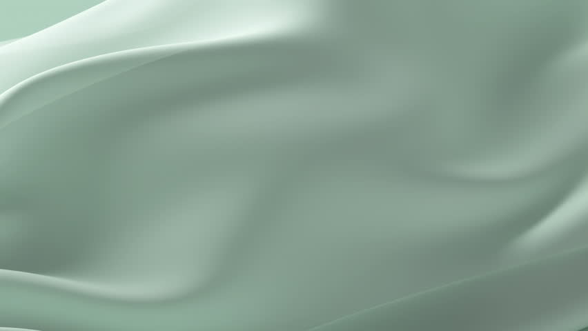 Abstract tenderness green blue turquoise silk background luxury wave cloth satin pastel color fabric. Liquid wave splash, wavy fluid texture. Fluttering material. 3D animation motion design wallpaper