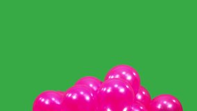 white then pink and blue balls moving on green screen slow motion - Powered by Shutterstock - Get 15% off with code: PIKWIZARD15