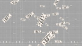 Animation of financial data processing with red line over american dollar bills. Global finance, business, connections, computing and data processing concept digitally generated video. - Powered by Shutterstock - Get 15% off with code: PIKWIZARD15