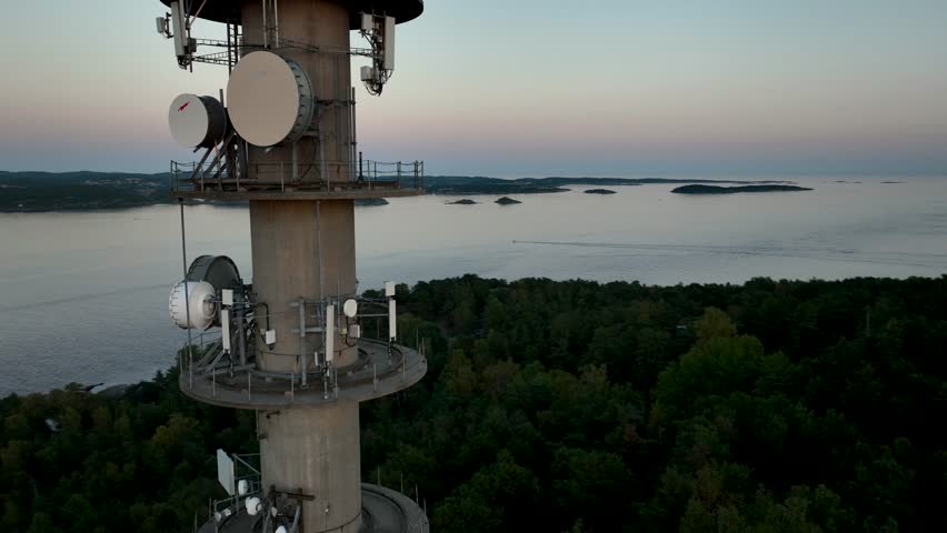 Drone captures stunning sunset behind Odderøya