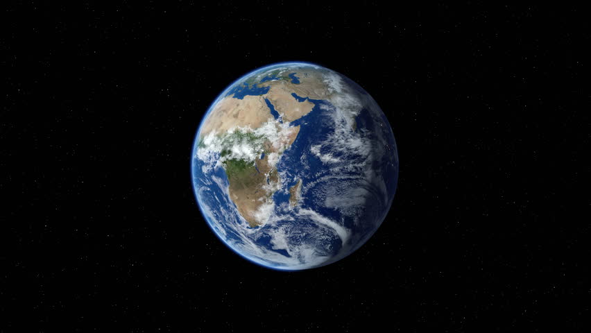 Zooming on Johannesburg, South Africa. Earth zoom in from outer space to city. The animation continues by zoom out through clouds and atmosphere into space. Earth at night. Images from NASA. 4K