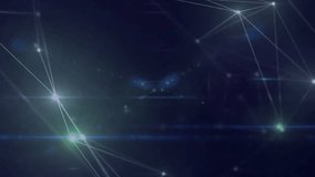 Animation of network of connections with glowing spots. Global connections, computing and data processing concept digitally generated video. - Powered by Shutterstock - Get 15% off with code: PIKWIZARD15