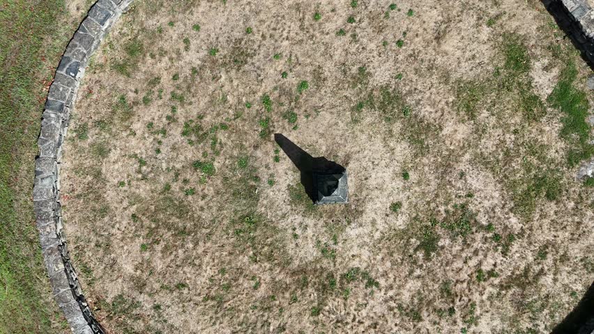 Indian Burial Mound, Moundsville West Virginia Drone shot