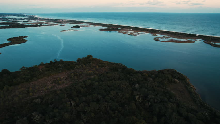 Ninigret Park forest and lake in Charlestown, Rhode Island United States
