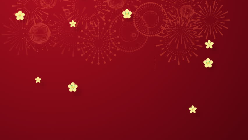 Chinese New Year 2025. Year of the Snake Celebration. Elegant greeting design for Chinese New Year 2025, featuring a golden snake, firework patterns, and festive wishes on a red background.