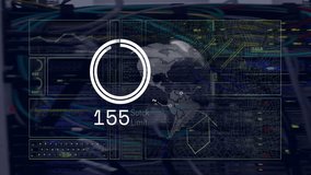 Animation of globe and digital data processing over computer servers. Global connections, computing and data processing concept digitally generated video. - Powered by Shutterstock - Get 15% off with code: PIKWIZARD15