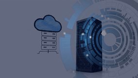 Animation of big data text and digital data processing over computer server. Global connections, computing and data processing concept digitally generated video. - Powered by Shutterstock - Get 15% off with code: PIKWIZARD15