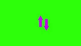 Abstract double arrow icon with up and down animated on background.Arrow Vertical - Direction Pointer. 4K Video Loopable Animation. Chromakey - Powered by Shutterstock - Get 15% off with code: PIKWIZARD15