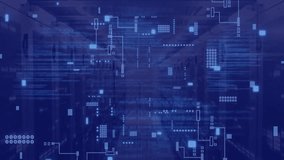 Animation of circuit board and data processing over computer servers. Global connections, computing and data processing concept digitally generated video. - Powered by Shutterstock - Get 15% off with code: PIKWIZARD15