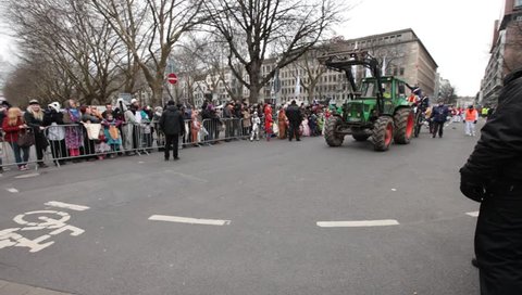 DUSSELDORF, GERMANY – FEBRUARY 11: People celebrate Rosenmontag Karneval or Carnival. February 11, 2013,  Dusseldorf, Germany
