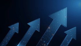 Abstract glowing arrows with a digital network design representing business growth, success, and upward progress in a futuristic, tech-driven environment. - Powered by Shutterstock - Get 15% off with code: PIKWIZARD15