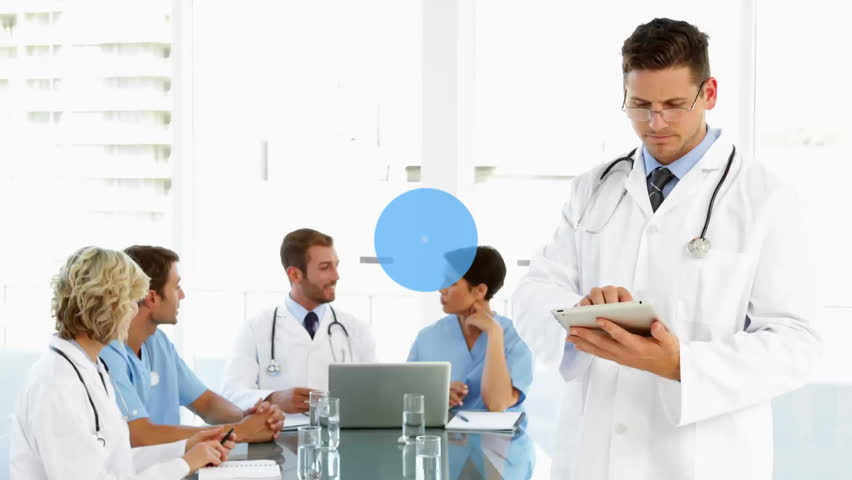 Animation of network of connections with icons over diverse doctors. Global medicine, connections, computing and data processing concept digitally generated video. - Powered by Shutterstock - Get 15% off with code: PIKWIZARD15