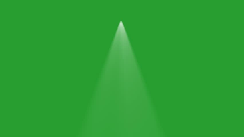 
A bright spotlight shines on a green background. Animated White stage light effect flickers brightly against a green background. Green screen 4k. 3D animation of a spotlight